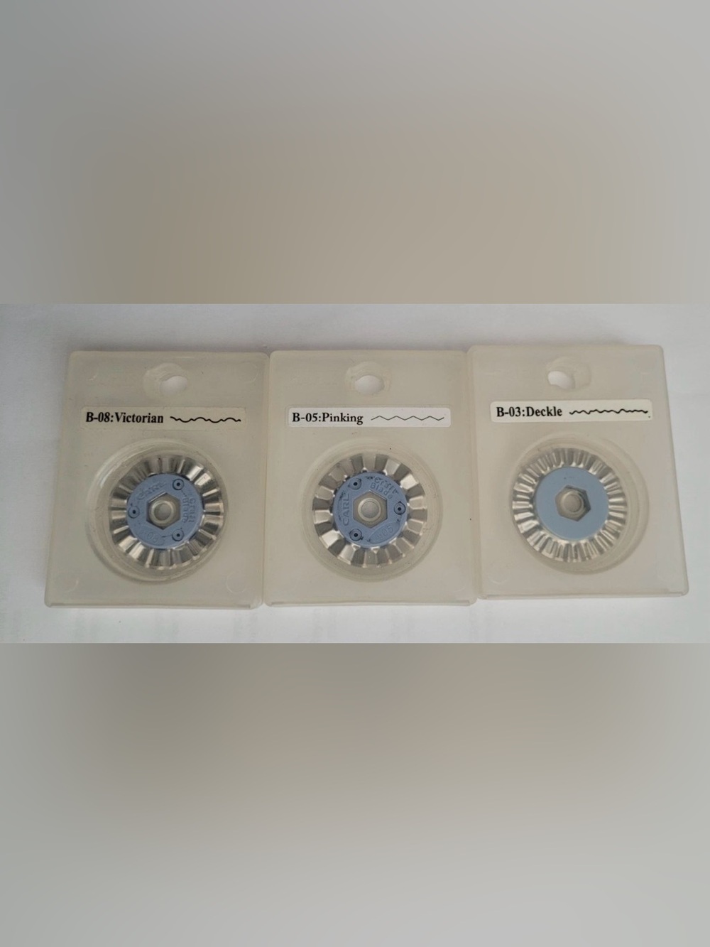 CARL B-03 Deckle Craft Blade Professional Rotary Trimmer set/3 Replacement NIP